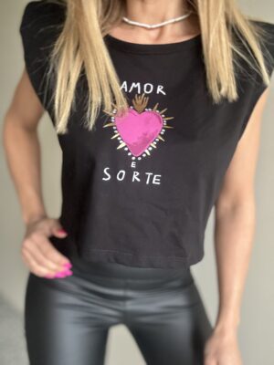 t-shirt AMOR E SORTE lumina fashion