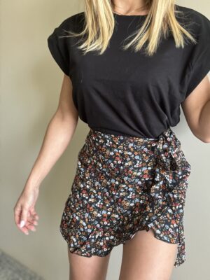 gonna  pantaloncino a portafoglio nera