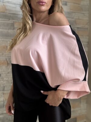 maglia bicolor Barbara pink