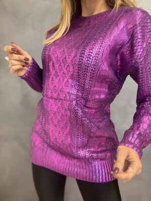 maglia lurex violet