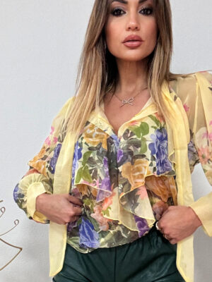 Camicia VOLANT fiori vari colori