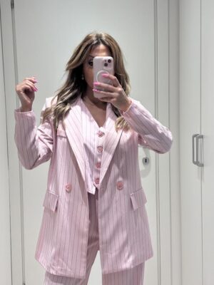 Blazer gessato BARBIE